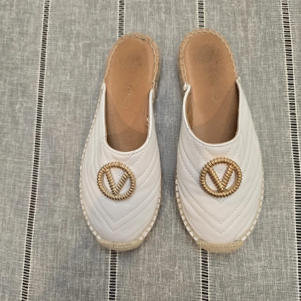 Valentino White Espadrilles Mules Size 36 Made In SPAIN ( Size 6 Usa) - Picture 9 of 9